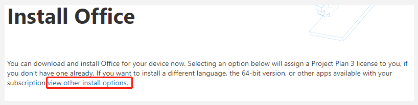 how to install microsoft project application