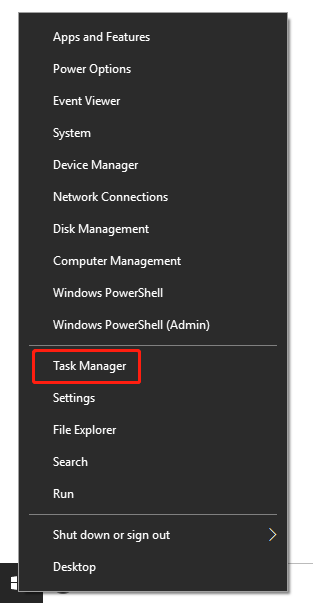 Select Task Manager