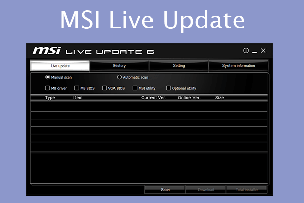 MSI Live Update
