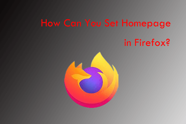 set homepage in Firefox