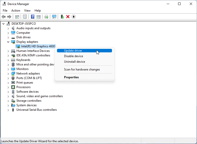 Update driver