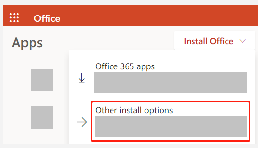 select Other install options