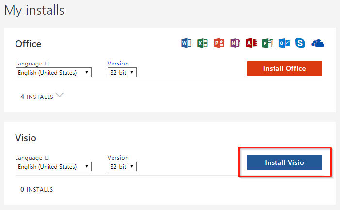 how to install visio from office 365