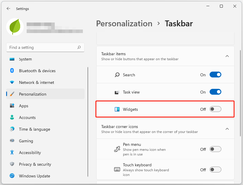 Disable Widgets