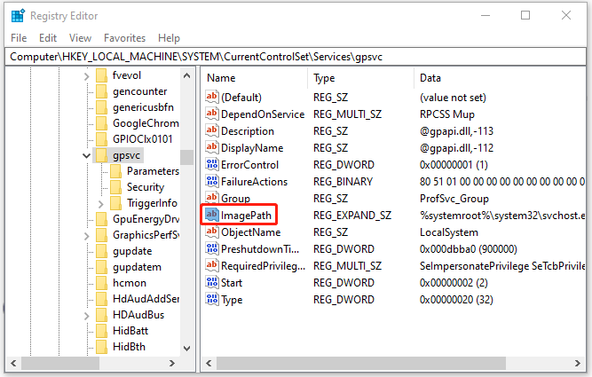 Check value data