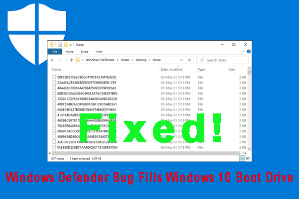 windows defender bug fills windows boot drive thumbnail