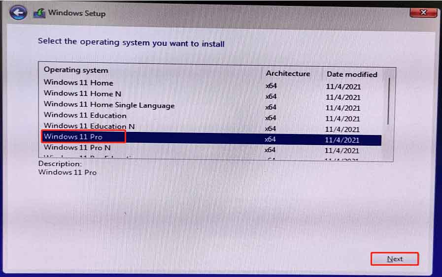 choose a Windows 11 edition