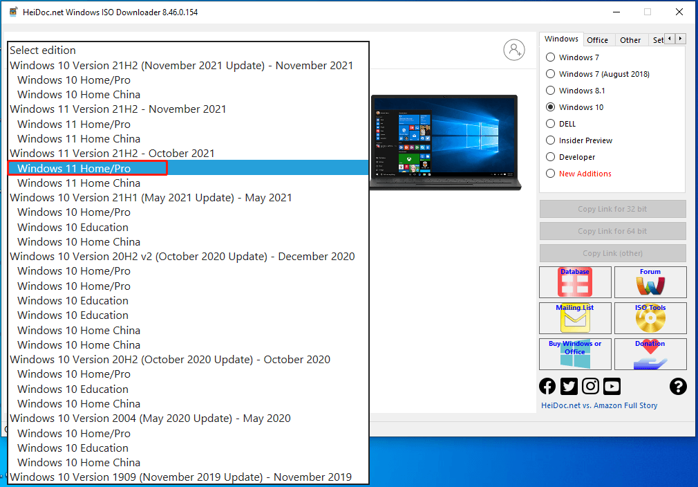 choose Windows 11 Home or Pro