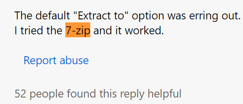 a user report from the Microsoft