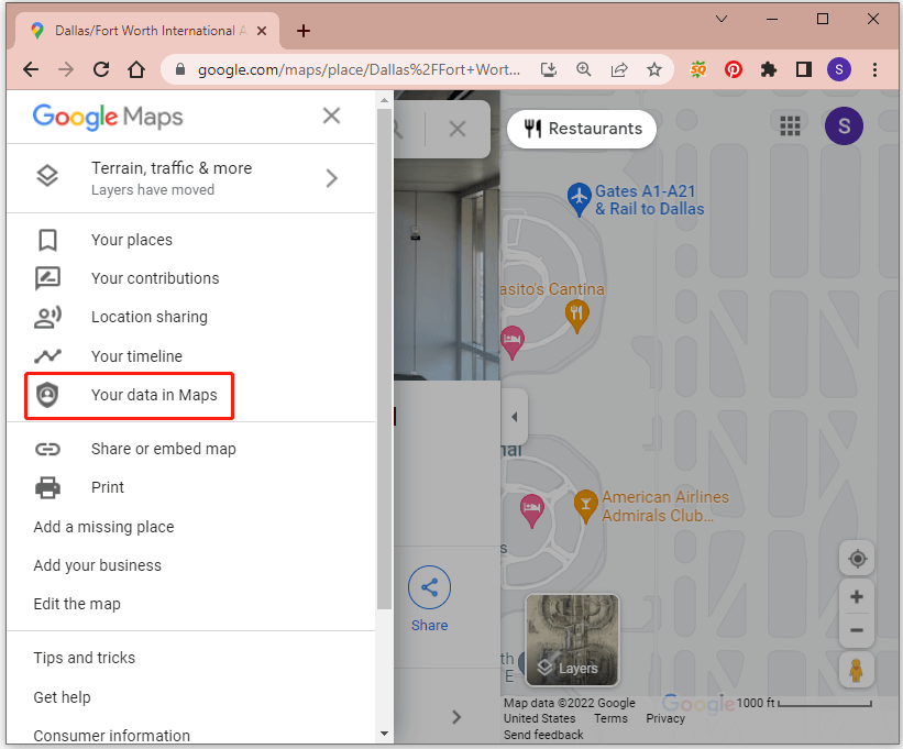 Google Maps will allow you to quickly delete photos and history