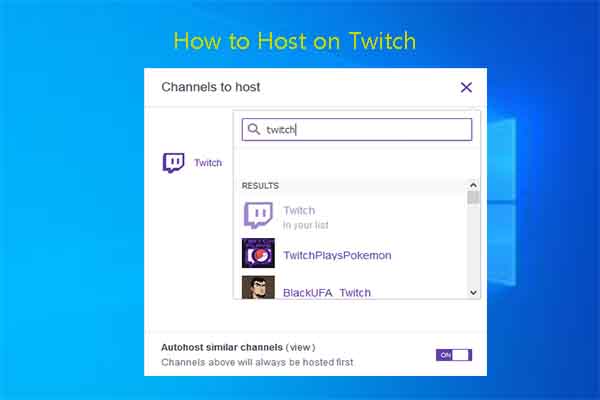 how to host on Twitch