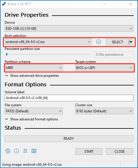 use Rufus to burn the ISO file into the USB drive