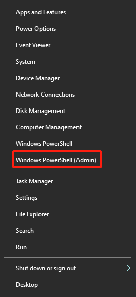 run Windows PowerShell as administrator