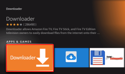 select Downloader on Firestick