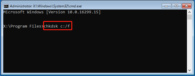 Run the CHKDSK tool