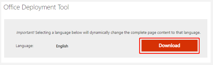 download Office Deployment Tool