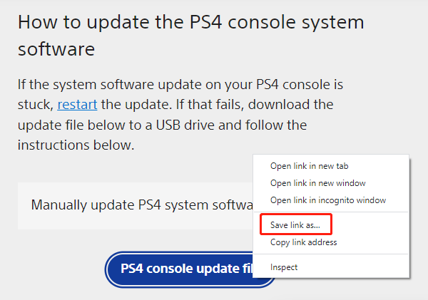 download PS4 update file