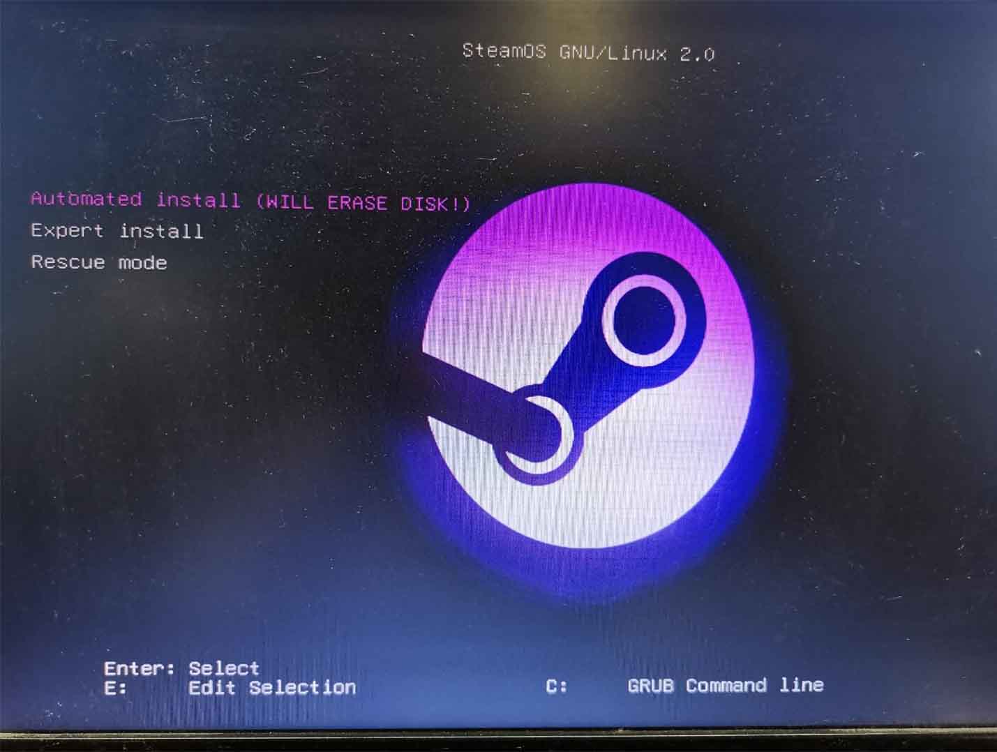 choose the Automated install option