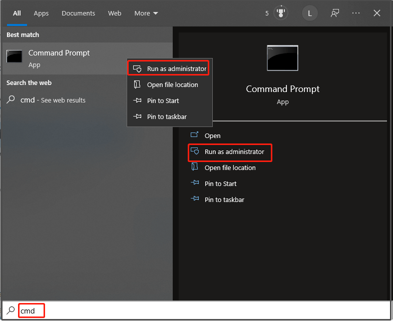run Command Prompt as administrator