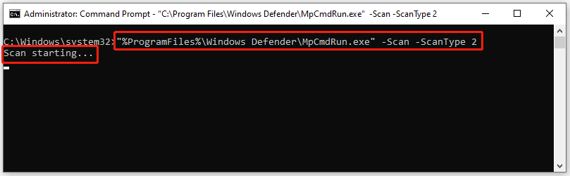 perform a full scan