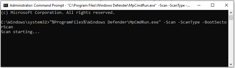 scan boot sectors