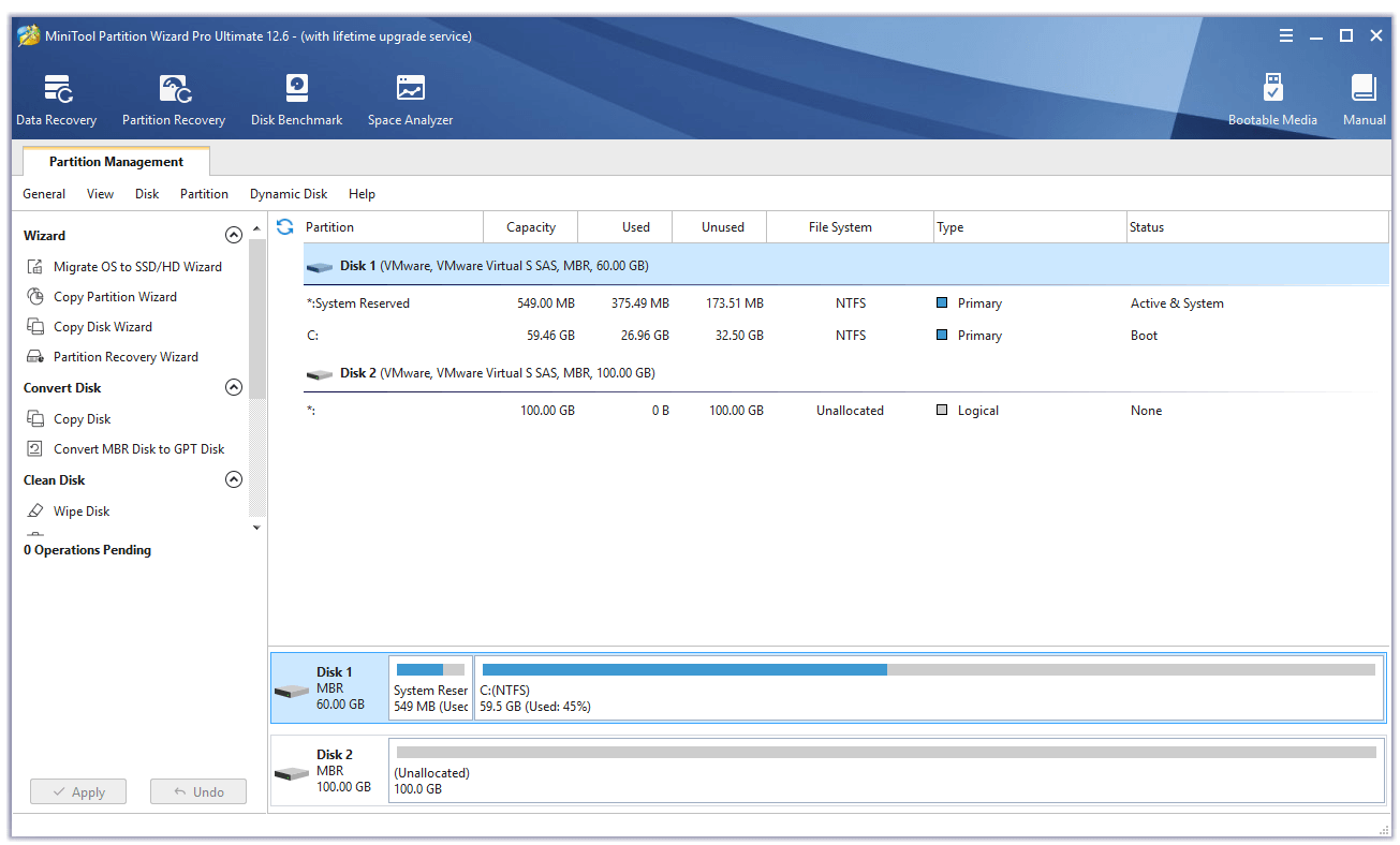 open the MiniTool Partition Wizard software