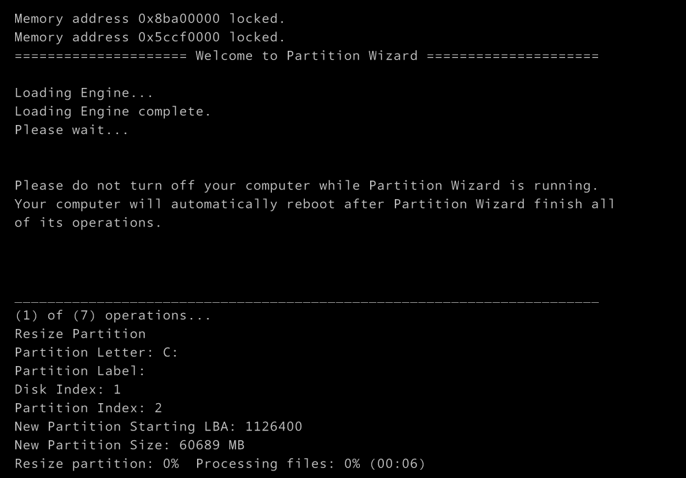 Wait for disk conversion to complete