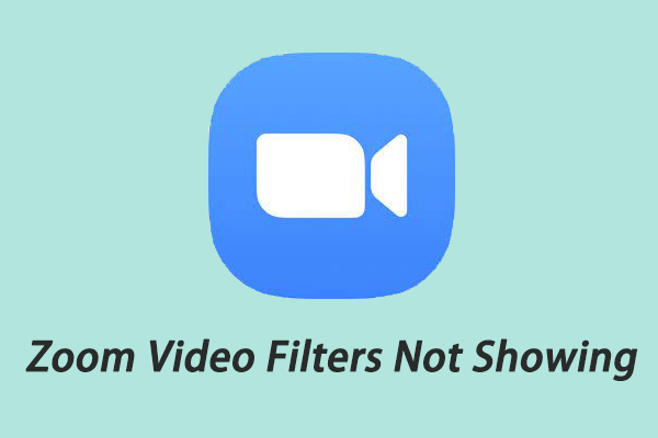 Zoom video filters not showing
