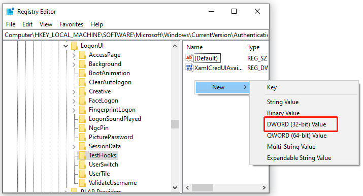 create a DWORD 32 bit value