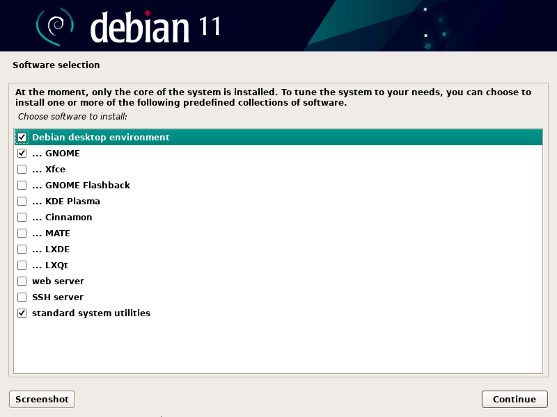choose which software to install