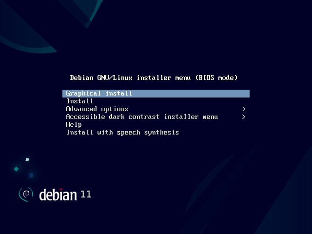choose Graphical install