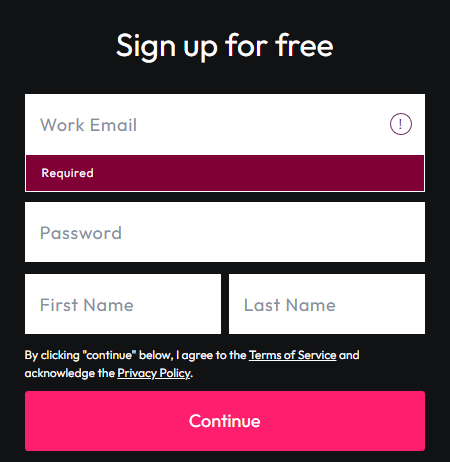 sign up an account