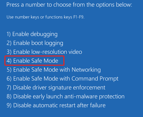 enable Safe Mode