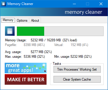 6 RAM Cleaners & Boosters & Optimizers for Windows