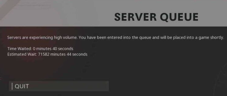 server queue COD Cold War