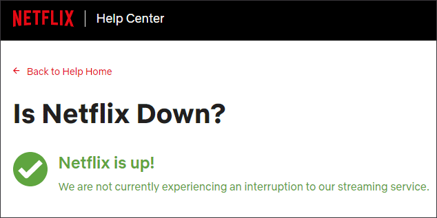check Netflix Server Status