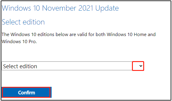 choose a Windows 10 edition