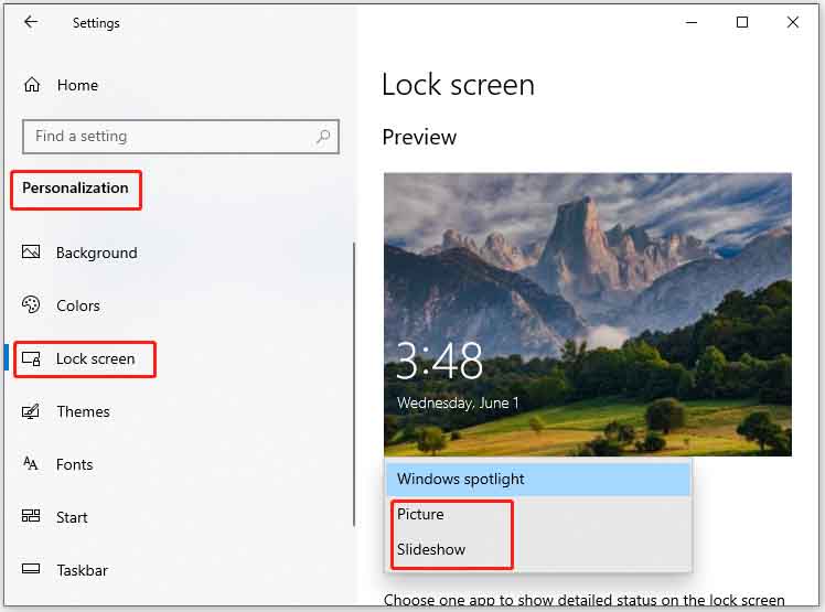 windows 10 lock screen doesn t change