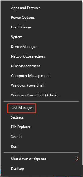 Select Task Manager