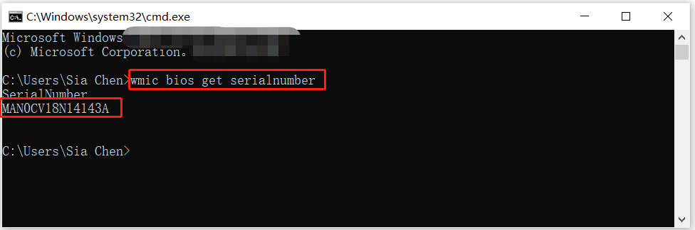 get the serial number