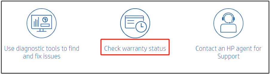 click Check warranty status