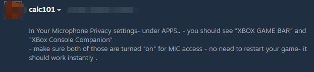 a user report from the Steam community