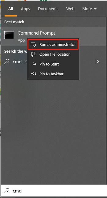 run Command Prompt as administrator