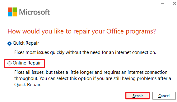 Select Online Repair