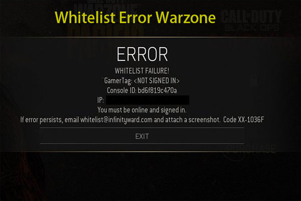 Whitelist Error Warzone/Whitelist Failure Error [Already Solved]