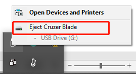 eject the USB drive safely