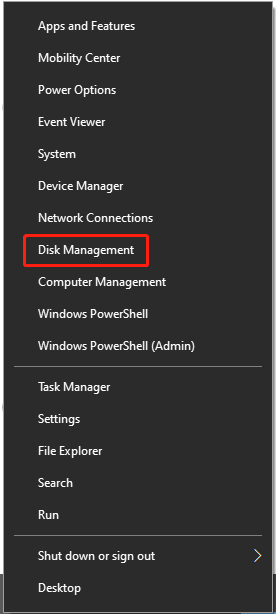 Select Disk Management