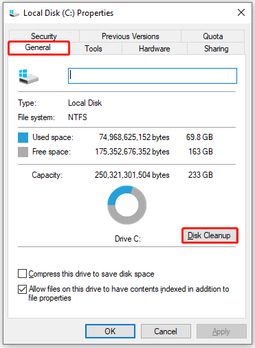 Open Disk Cleanup