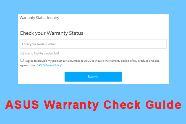ASUS Warranty Check/ASUS Serial Number Lookup [Full Guide]