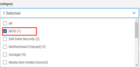select BIOS from category